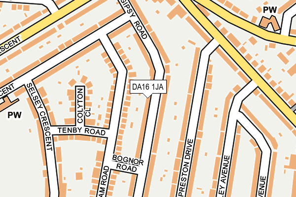 DA16 1JA map - OS OpenMap – Local (Ordnance Survey)