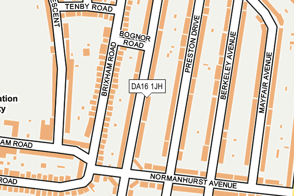 DA16 1JH map - OS OpenMap – Local (Ordnance Survey)