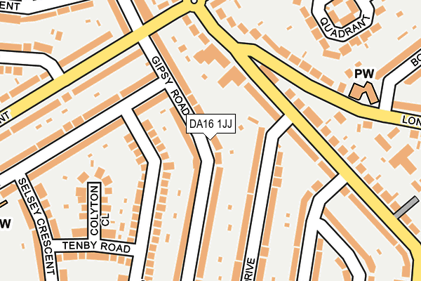 DA16 1JJ map - OS OpenMap – Local (Ordnance Survey)
