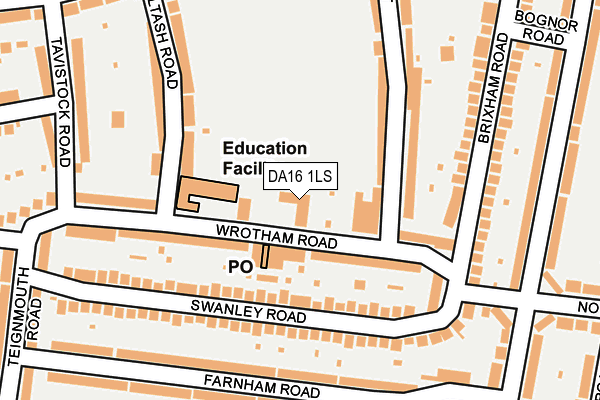 DA16 1LS map - OS OpenMap – Local (Ordnance Survey)