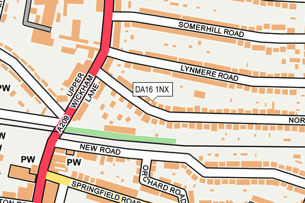 DA16 1NX map - OS OpenMap – Local (Ordnance Survey)