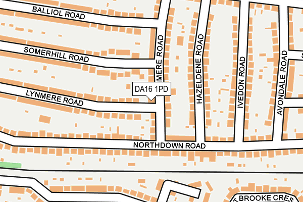 DA16 1PD map - OS OpenMap – Local (Ordnance Survey)