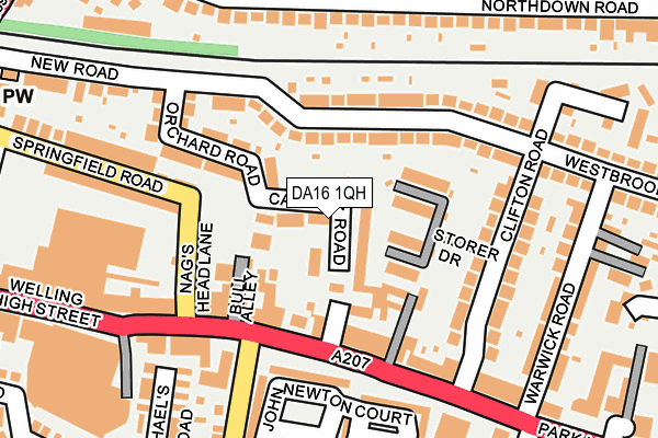 DA16 1QH map - OS OpenMap – Local (Ordnance Survey)