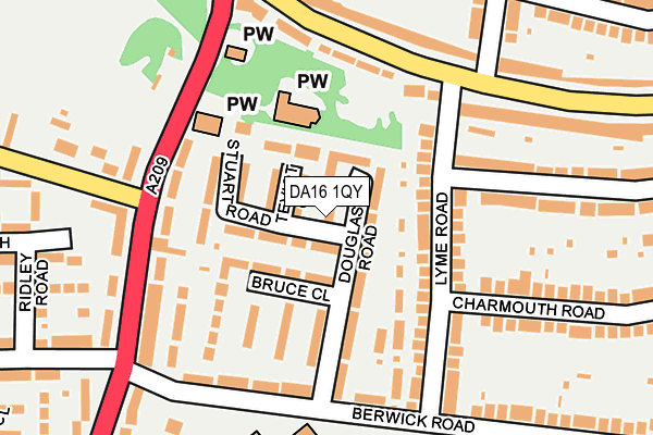 DA16 1QY map - OS OpenMap – Local (Ordnance Survey)