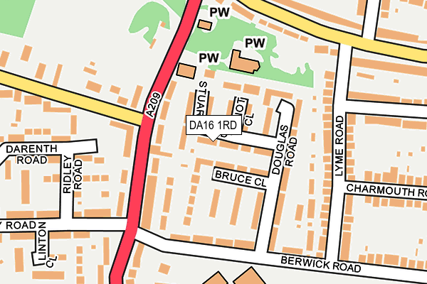 DA16 1RD map - OS OpenMap – Local (Ordnance Survey)