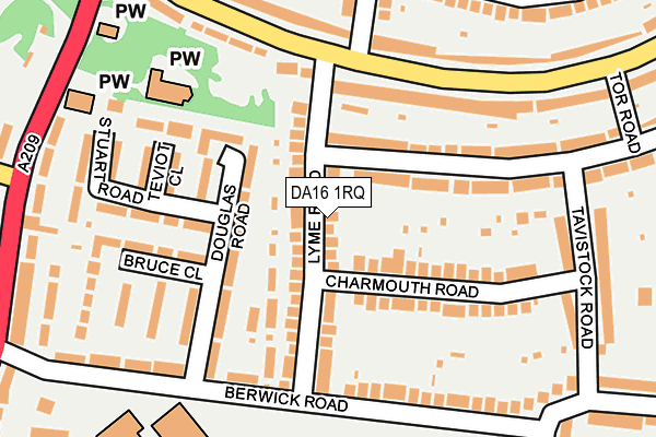 DA16 1RQ map - OS OpenMap – Local (Ordnance Survey)