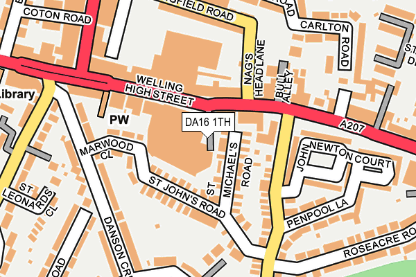 DA16 1TH map - OS OpenMap – Local (Ordnance Survey)