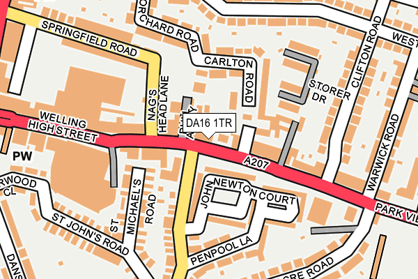 DA16 1TR map - OS OpenMap – Local (Ordnance Survey)