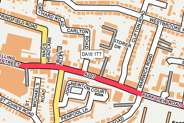 DA16 1TT map - OS OpenMap – Local (Ordnance Survey)