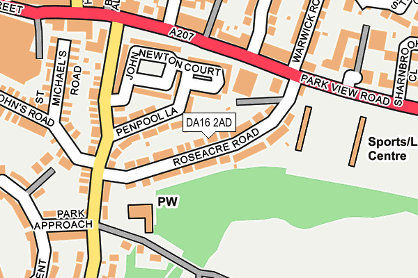 DA16 2AD map - OS OpenMap – Local (Ordnance Survey)