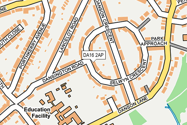 DA16 2AP map - OS OpenMap – Local (Ordnance Survey)