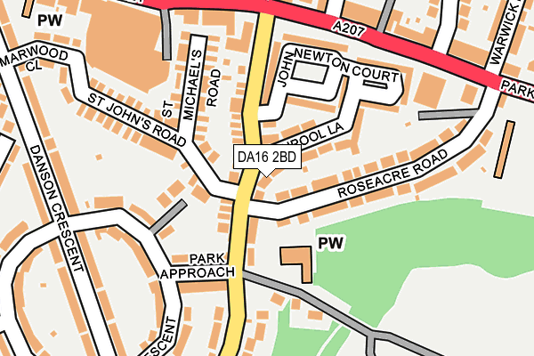 DA16 2BD map - OS OpenMap – Local (Ordnance Survey)