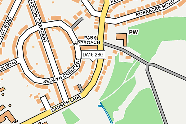 DA16 2BG map - OS OpenMap – Local (Ordnance Survey)