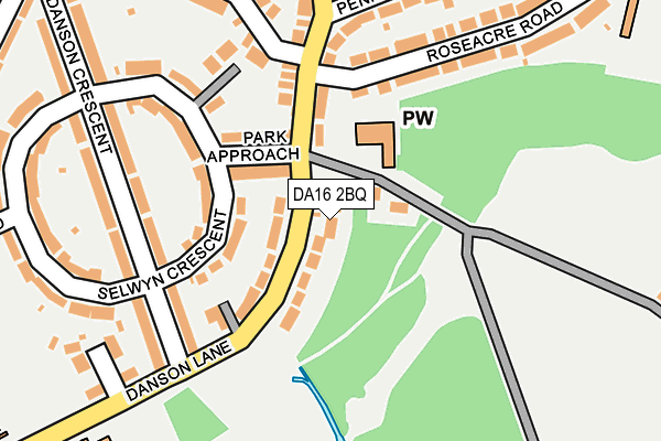 DA16 2BQ map - OS OpenMap – Local (Ordnance Survey)