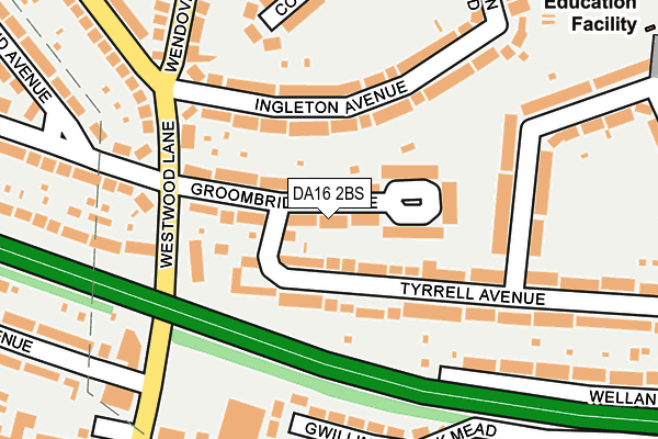 DA16 2BS map - OS OpenMap – Local (Ordnance Survey)