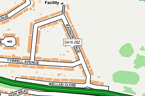 DA16 2BZ map - OS OpenMap – Local (Ordnance Survey)