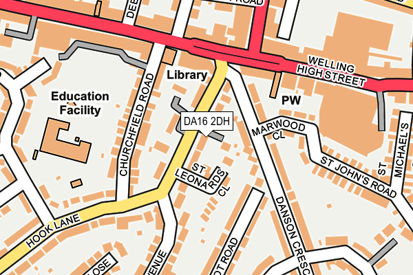 DA16 2DH map - OS OpenMap – Local (Ordnance Survey)
