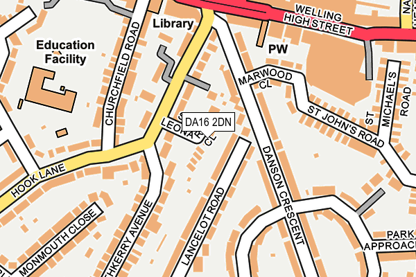 DA16 2DN map - OS OpenMap – Local (Ordnance Survey)