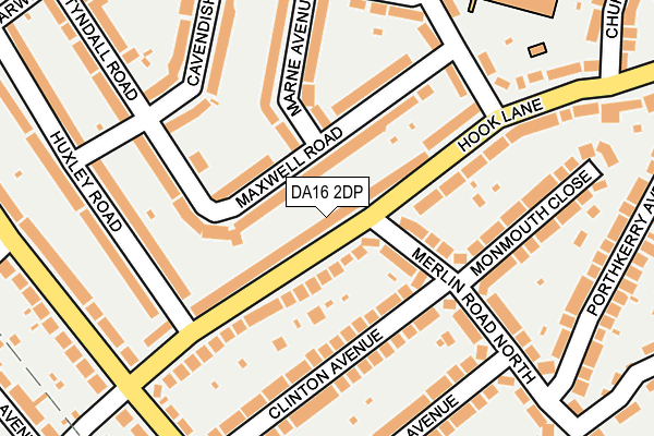DA16 2DP map - OS OpenMap – Local (Ordnance Survey)