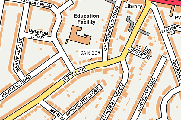 DA16 2DR map - OS OpenMap – Local (Ordnance Survey)