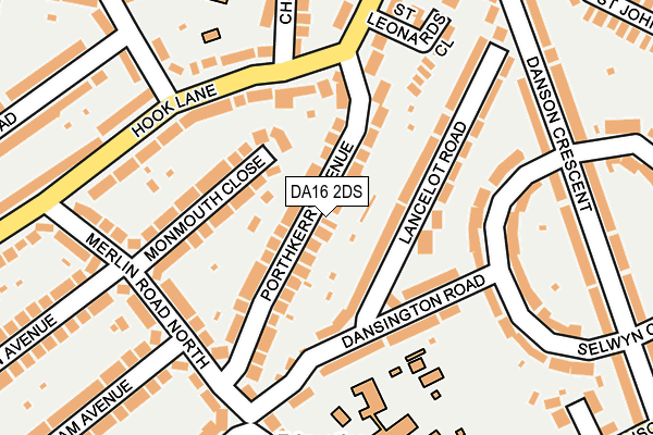 DA16 2DS map - OS OpenMap – Local (Ordnance Survey)