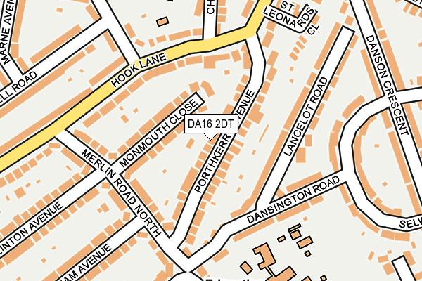 DA16 2DT map - OS OpenMap – Local (Ordnance Survey)