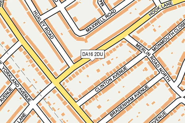 DA16 2DU map - OS OpenMap – Local (Ordnance Survey)
