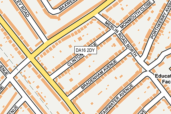 DA16 2DY map - OS OpenMap – Local (Ordnance Survey)