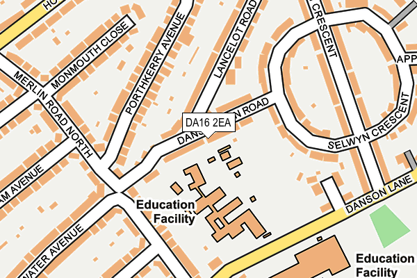 DA16 2EA map - OS OpenMap – Local (Ordnance Survey)