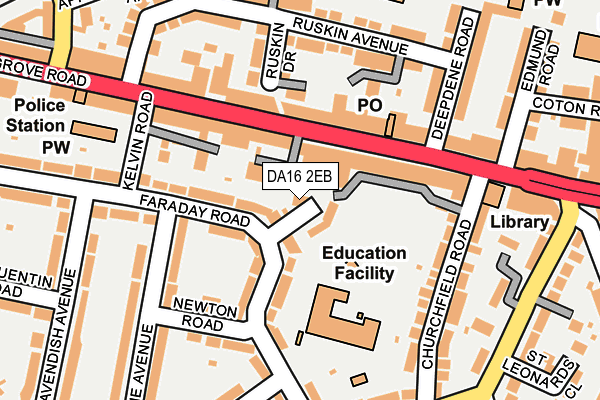 DA16 2EB map - OS OpenMap – Local (Ordnance Survey)