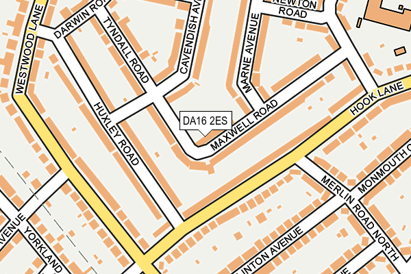DA16 2ES map - OS OpenMap – Local (Ordnance Survey)