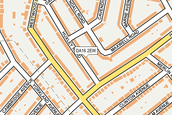 DA16 2EW map - OS OpenMap – Local (Ordnance Survey)