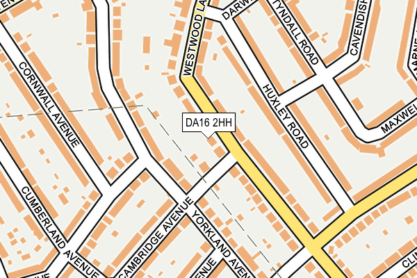 DA16 2HH map - OS OpenMap – Local (Ordnance Survey)