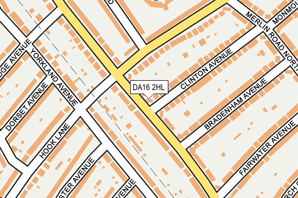 DA16 2HL map - OS OpenMap – Local (Ordnance Survey)