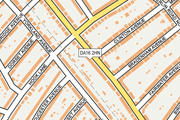 DA16 2HN map - OS OpenMap – Local (Ordnance Survey)