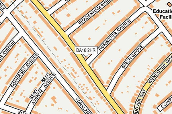 DA16 2HR map - OS OpenMap – Local (Ordnance Survey)