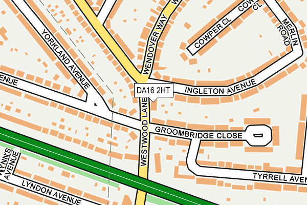 DA16 2HT map - OS OpenMap – Local (Ordnance Survey)