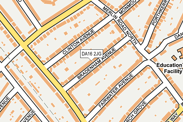 DA16 2JG map - OS OpenMap – Local (Ordnance Survey)