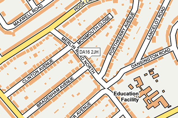 DA16 2JH map - OS OpenMap – Local (Ordnance Survey)