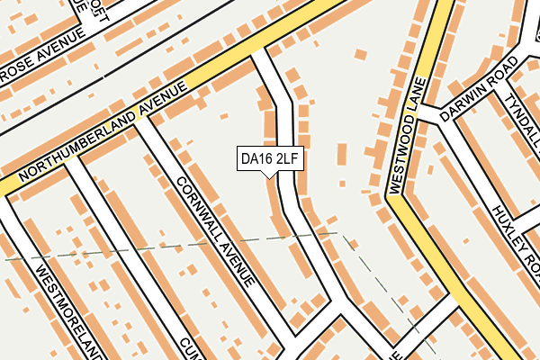 DA16 2LF map - OS OpenMap – Local (Ordnance Survey)