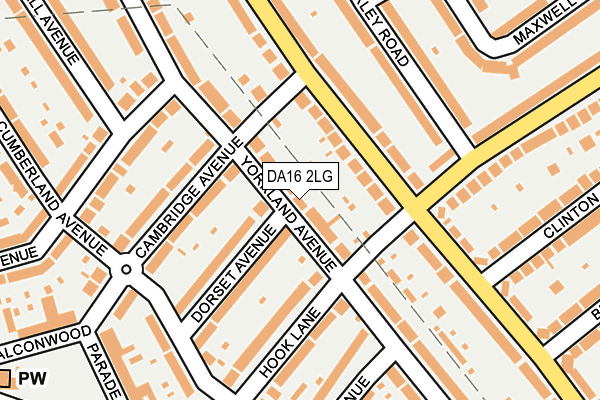 DA16 2LG map - OS OpenMap – Local (Ordnance Survey)