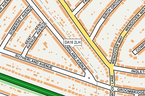 DA16 2LH map - OS OpenMap – Local (Ordnance Survey)
