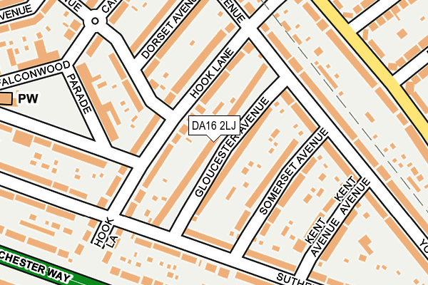 DA16 2LJ map - OS OpenMap – Local (Ordnance Survey)