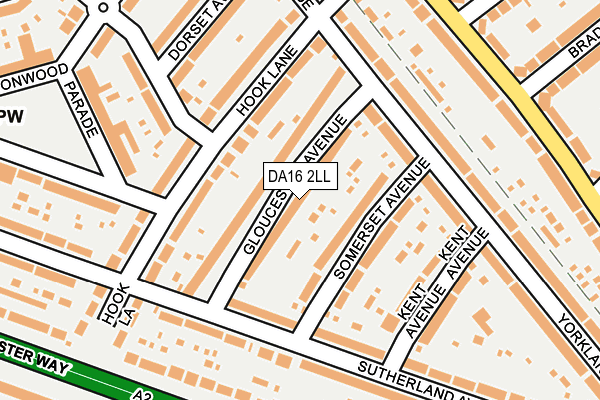 DA16 2LL map - OS OpenMap – Local (Ordnance Survey)
