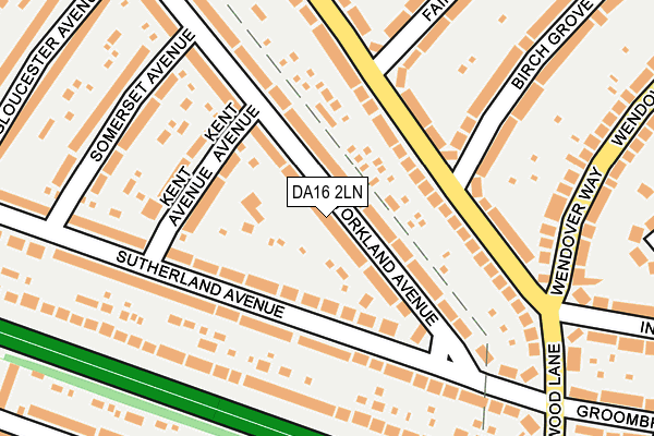 DA16 2LN map - OS OpenMap – Local (Ordnance Survey)