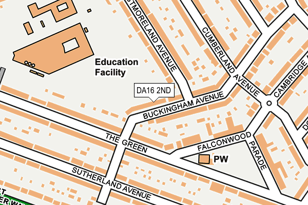 DA16 2ND map - OS OpenMap – Local (Ordnance Survey)