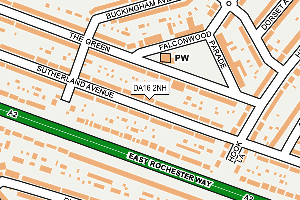DA16 2NH map - OS OpenMap – Local (Ordnance Survey)