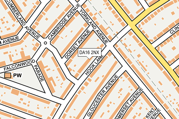 DA16 2NX map - OS OpenMap – Local (Ordnance Survey)