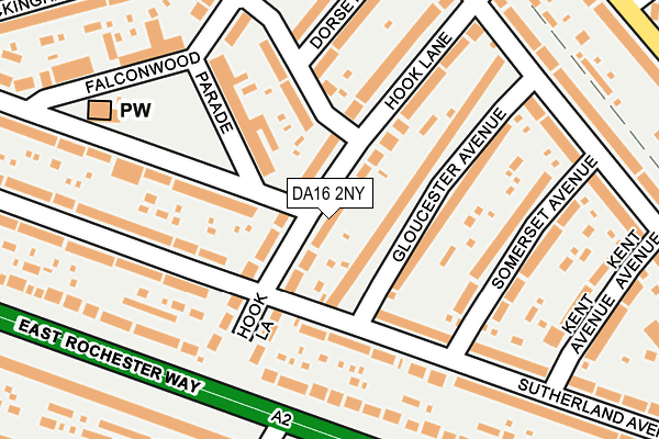 DA16 2NY map - OS OpenMap – Local (Ordnance Survey)