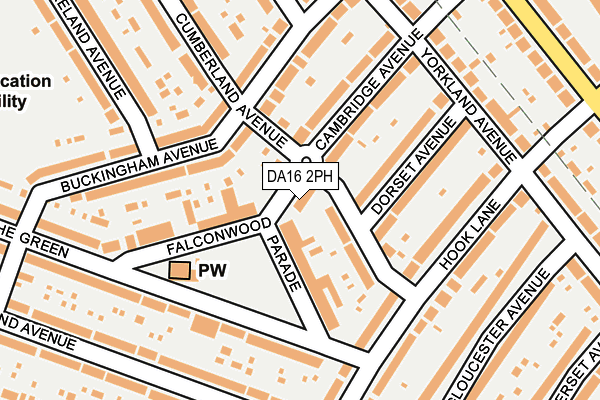 DA16 2PH map - OS OpenMap – Local (Ordnance Survey)